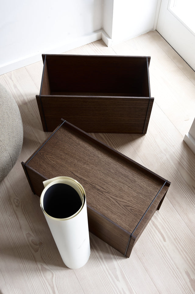 stacking box smoked oak