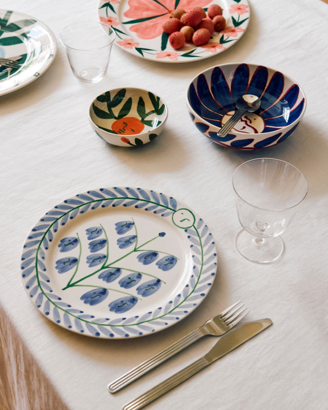 La Pittura Bowl - Ø18 - Deep blue flower