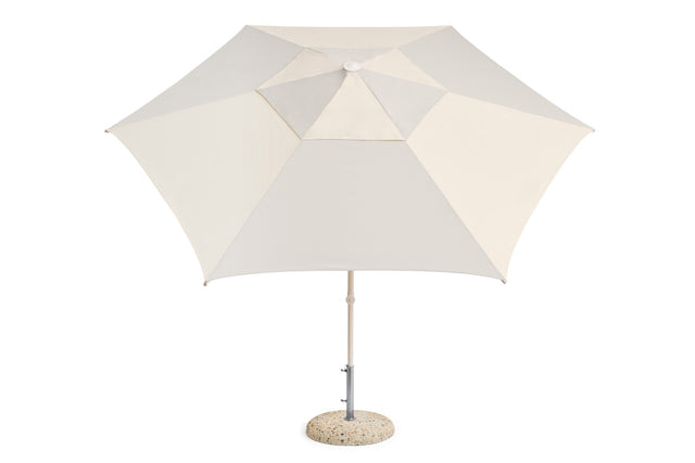 Sonnenschirm | Terrazza Parasol | Hexagon | Off-white and grey