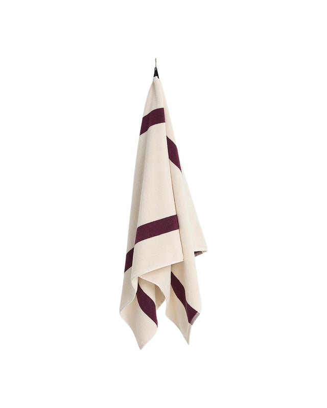 Duschtuch 70x140cm | Stripe | Burgundy