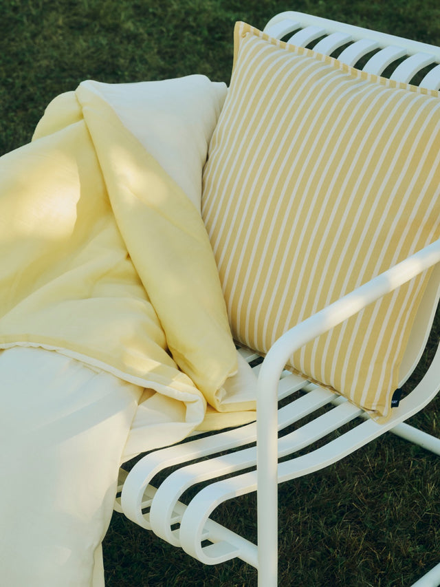 Outdoorkissen | Terrazza | 50x50 | Yellow bold stripe