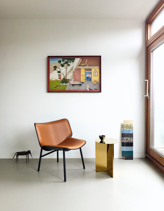 Beistelltisch | Slit Table | hoch Messing poliert