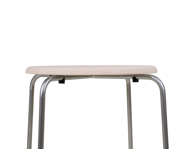 Hocker | Petit Rond Edelstahl/Leder