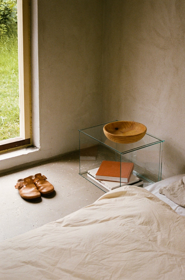Rivet Box Table | Glass