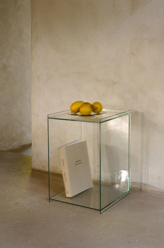 Rivet Box Table | Glass
