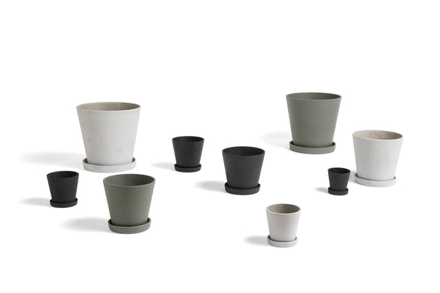 Blumentopf | Flowerpot with Saucer | schwarz
