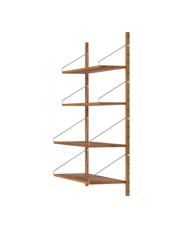 Wandregal | Shelf Library Single Section| Natural Oak | H114.8 / B80