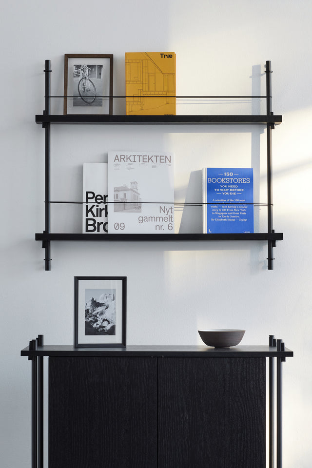 Magazinregal | MOEBE | klein Schwarz/Schwarz