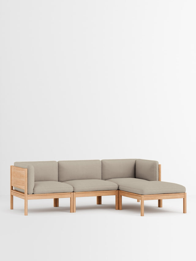 Moebe Sofa | 3-seater with side arms and chaise longue