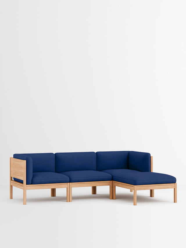 Moebe Sofa | 3-seater with side arms and chaise longue