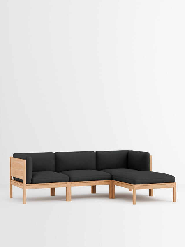 Moebe Sofa | 3-seater with side arms and chaise longue