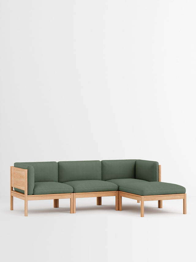 Moebe Sofa | 3-seater with side arms and chaise longue