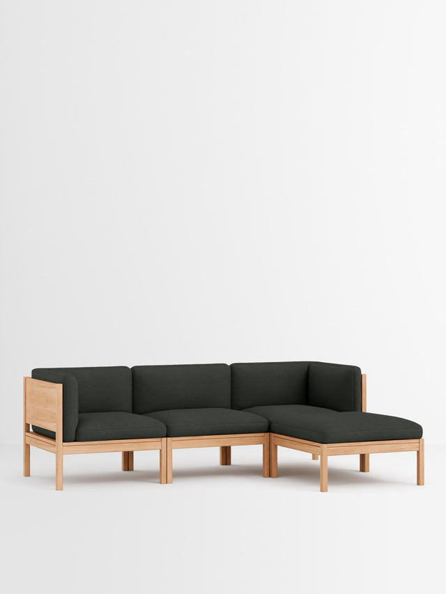 Moebe Sofa | 3-seater with side arms and chaise longue