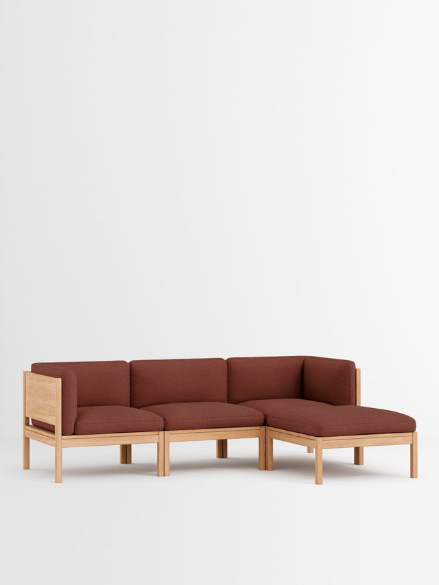 Moebe Sofa | 3-seater with side arms and chaise longue
