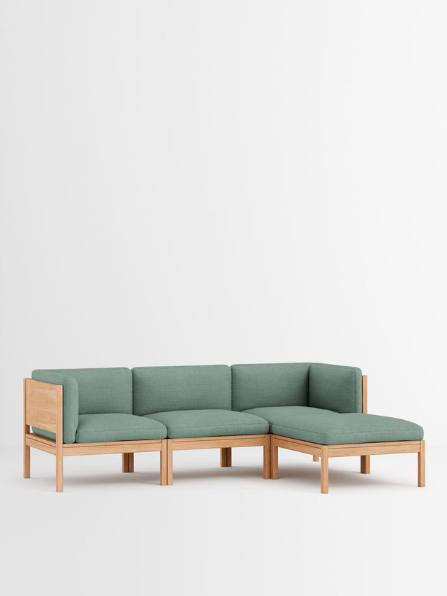 Moebe Sofa | 3-seater with side arms and chaise longue