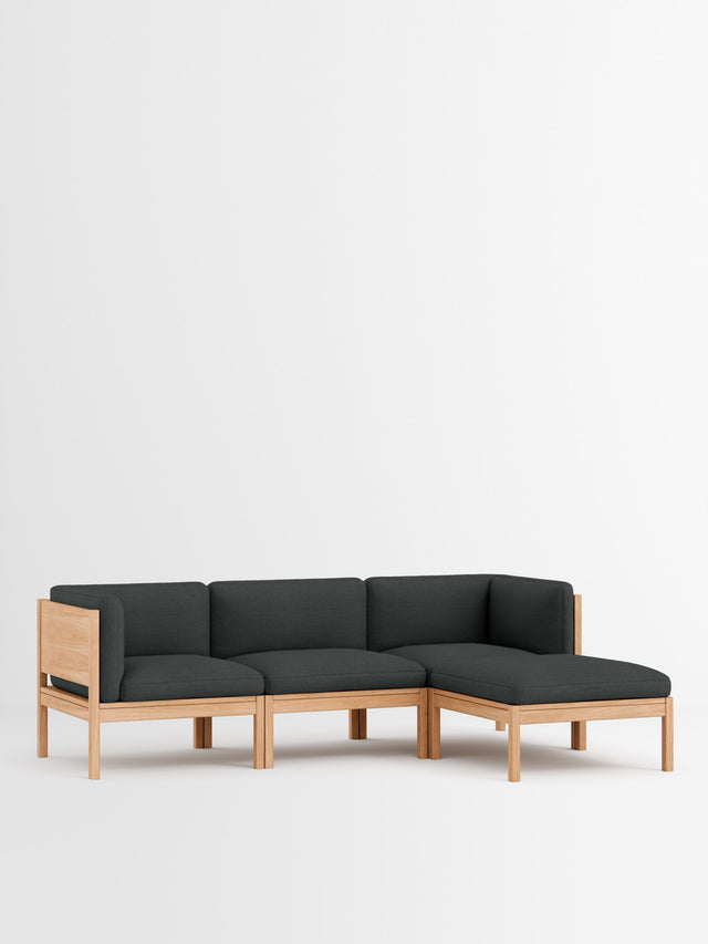 Moebe Sofa | 3-seater with side arms and chaise longue