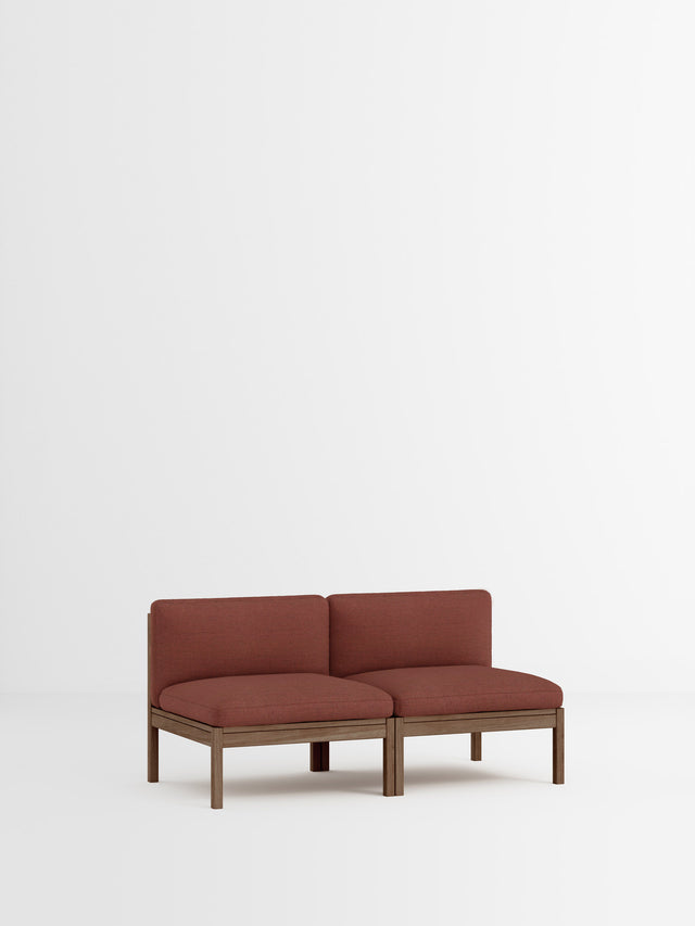 Moebe Sofa | 2-Sitzer – Re-Wool 2 - 687 / Räuchereiche