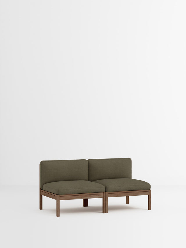 Moebe Sofa | 2-Sitzer – Re-Wool 2 - 977 / Räuchereiche