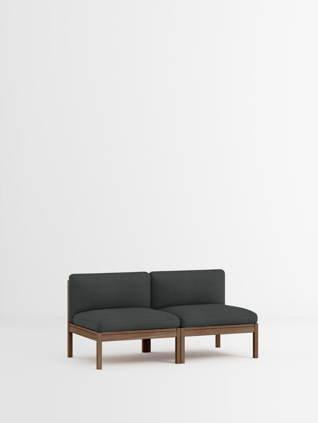 Moebe Sofa | 2-Sitzer – Re-Wool 2 - 987 / Räuchereiche
