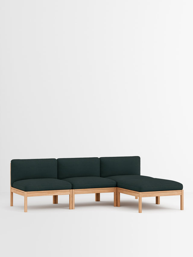 Moebe Sofa | 3-Sitzer mit Chaise Longue – Autumn 971 / Eiche natur