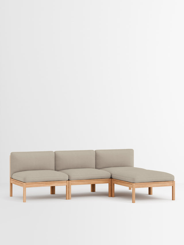 Moebe Sofa | 3-Sitzer mit Chaise Longue – Field 2 - 233 / Eiche natur