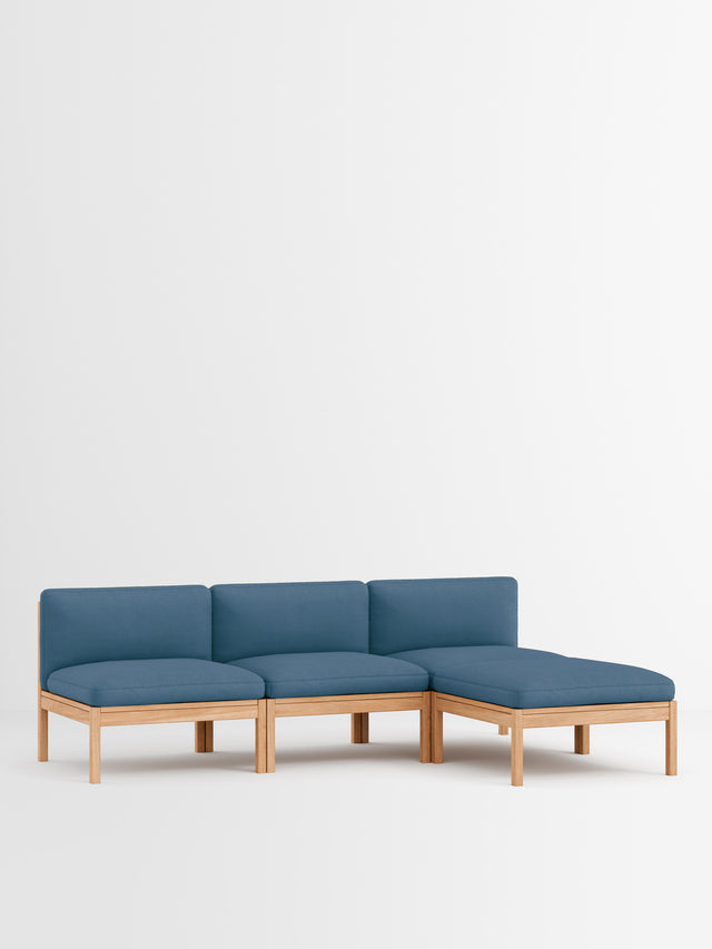 Moebe Sofa | 3-Sitzer mit Chaise Longue – Field 2 - 733 / Eiche natur