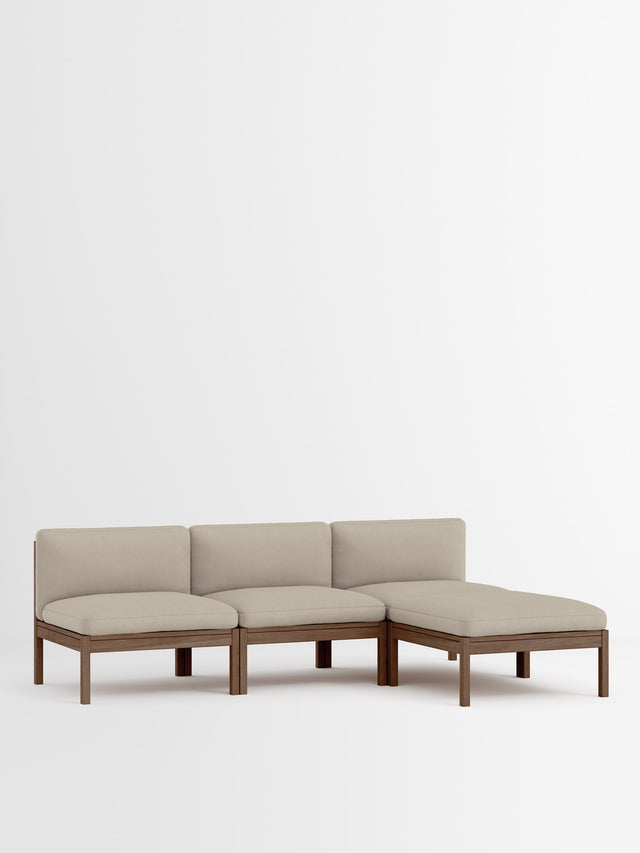 Moebe Sofa | 3-Sitzer mit Chaise Longue – Field 2 - 233 / Räuchereiche