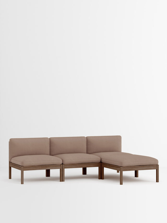 Moebe Sofa | 3-Sitzer mit Chaise Longue – Field 2 - 343 / Räuchereiche