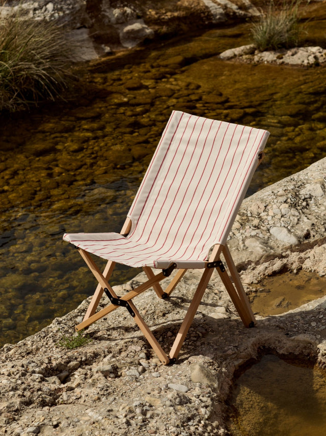 Klappstuhl | Outdoor Market | Beige/Rot