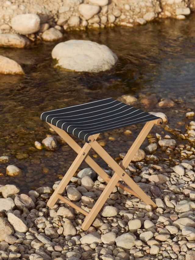 Klapphocker | Outdoor Market | Schwarz/Beige