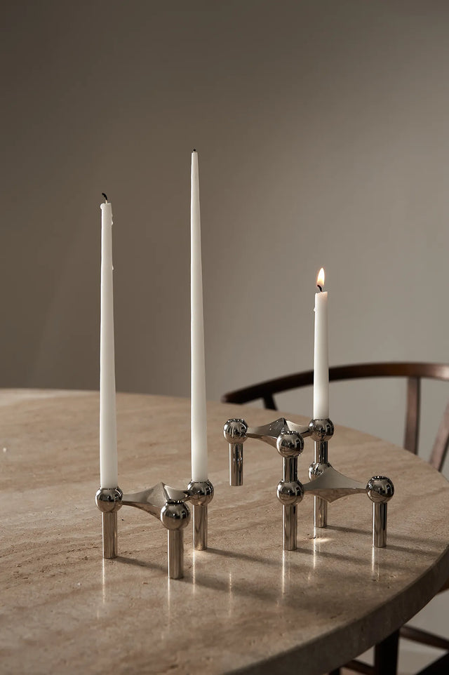 Kerzenständer 3er Set | Stoff Nagel