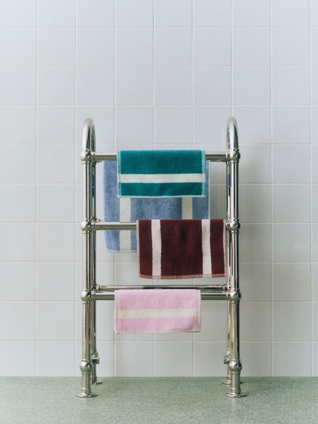 Badematte | Stripe | Burgundy
