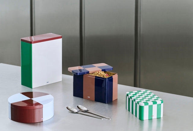 Aufbewahrungsdose | Tin Container S, grün / off-white