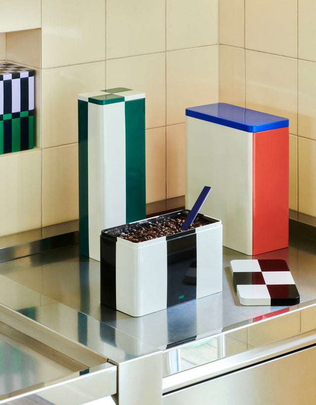 Aufbewahrungsdose | Tin Container M, schwarz | off-white