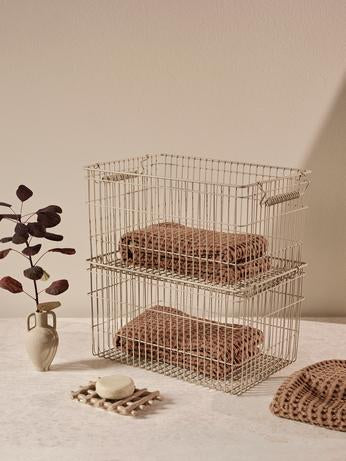 Stapelbare Körbe | Cala 2er Set - Cashmere