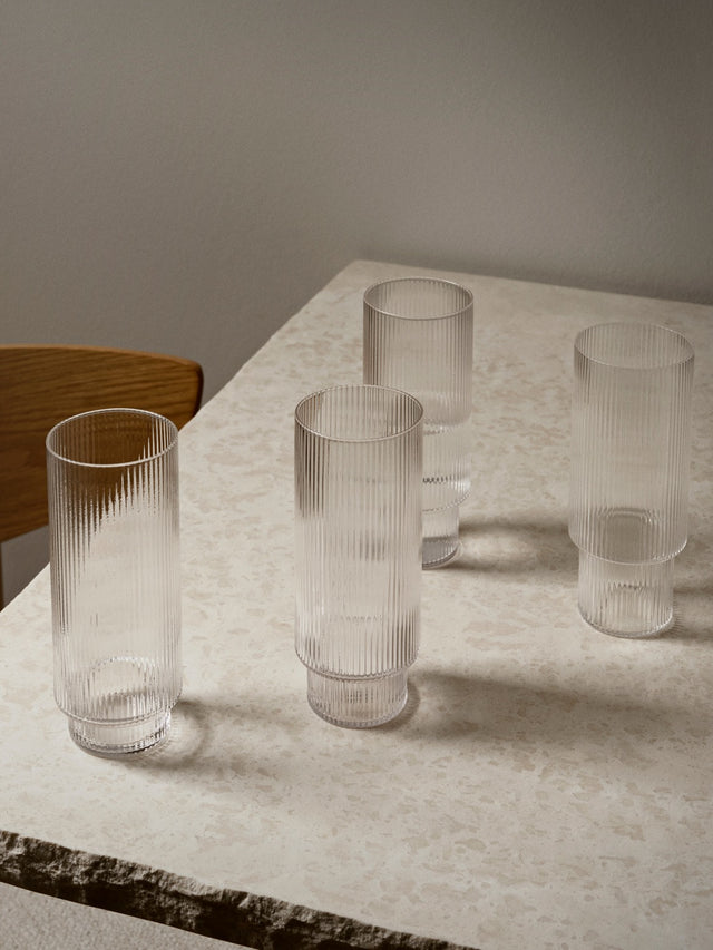 Glas | Ripple Longdrink Glas 4er Set