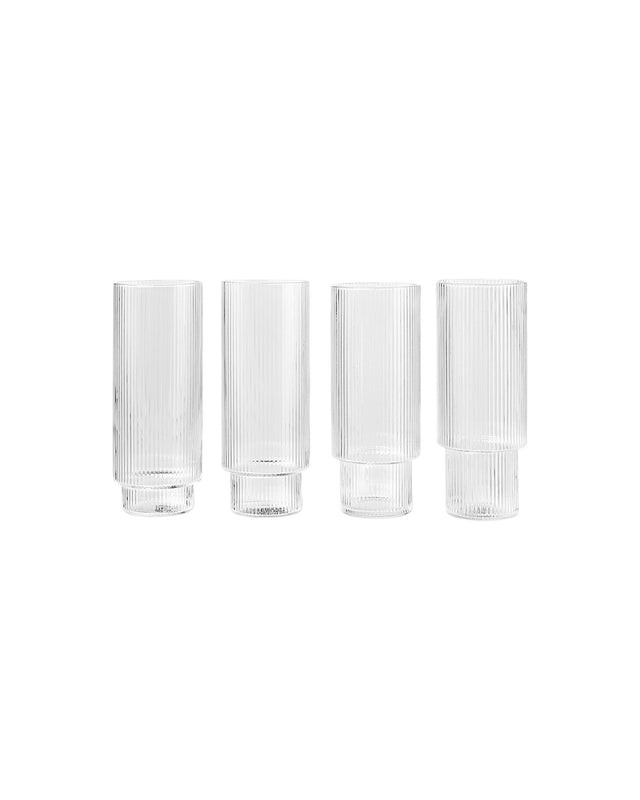 Glas | Ripple Longdrink Glas 4er Set