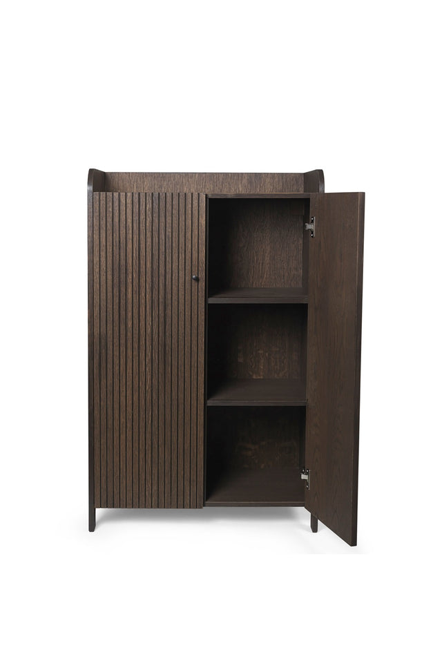 Schrank | Sill Cupboard Low - Dunkel gebeizte Eiche