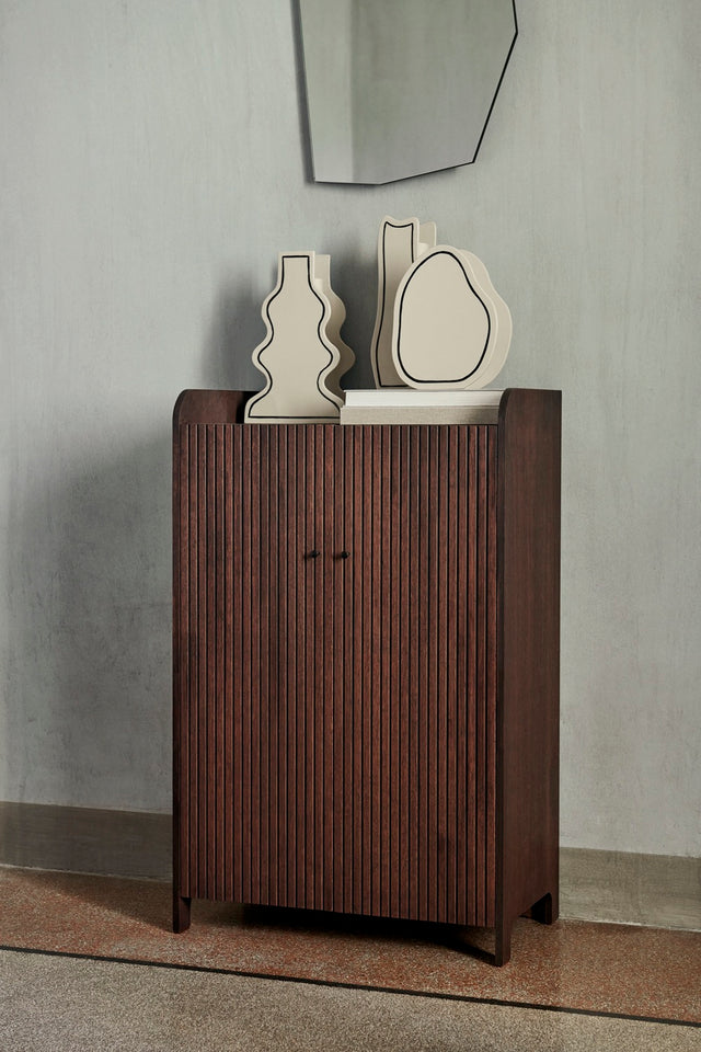 Schrank | Sill Cupboard Low - Dunkel gebeizte Eiche