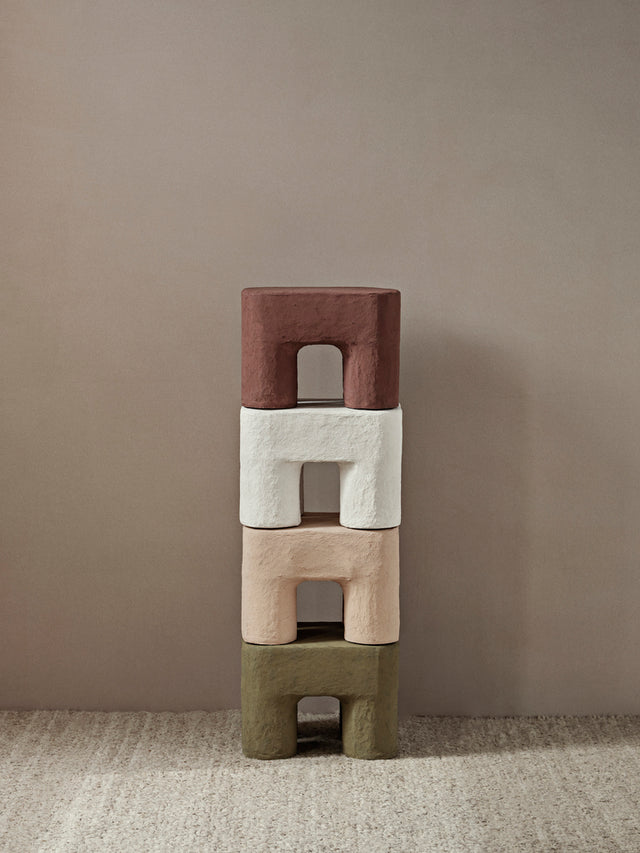 Hocker | Podo Stool - Red Brown