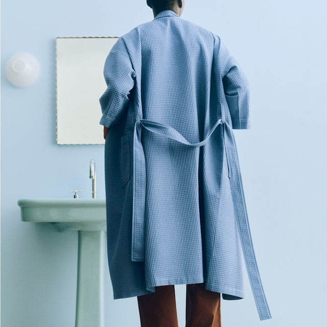 Bademantel | Waffle | Dusty Blue