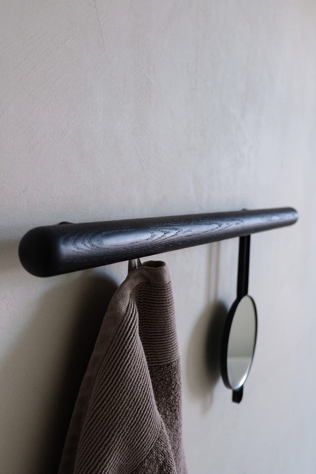 Hook rail | Haldar 60cm black oak
