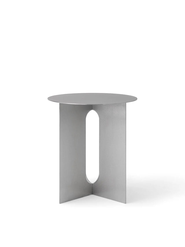 Androgyne side table Base | brushed steel