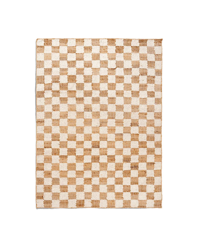 Teppich | Check Woll Jute
