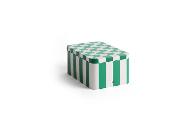 Aufbewahrungsdose | Tin Container S, grün / off-white