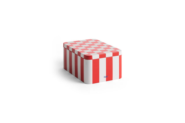 Aufbewahrungsdose | Tin Container S, rot / off-white