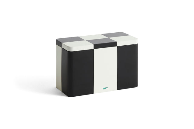 Aufbewahrungsdose | Tin Container M, schwarz | off-white