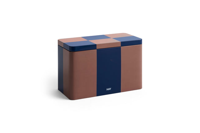 Aufbewahrungsdose | Tin Container M, braun / midnight-blue