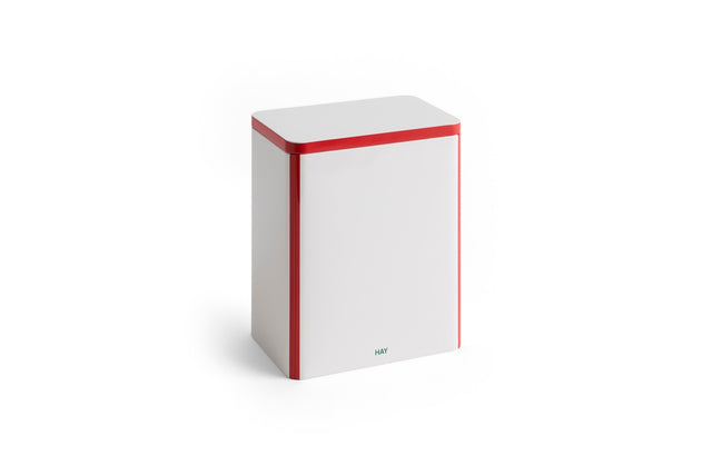 Aufbewahrungsdose | Tin Container L, off-white / rot