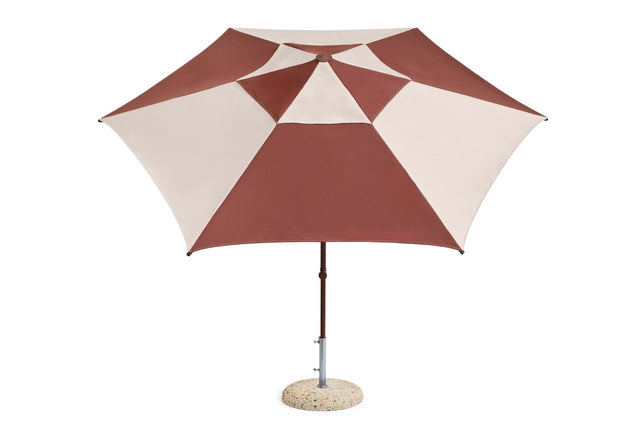 Parasol | Terrazza Parasol | Hexagon | Off-white and burgundy